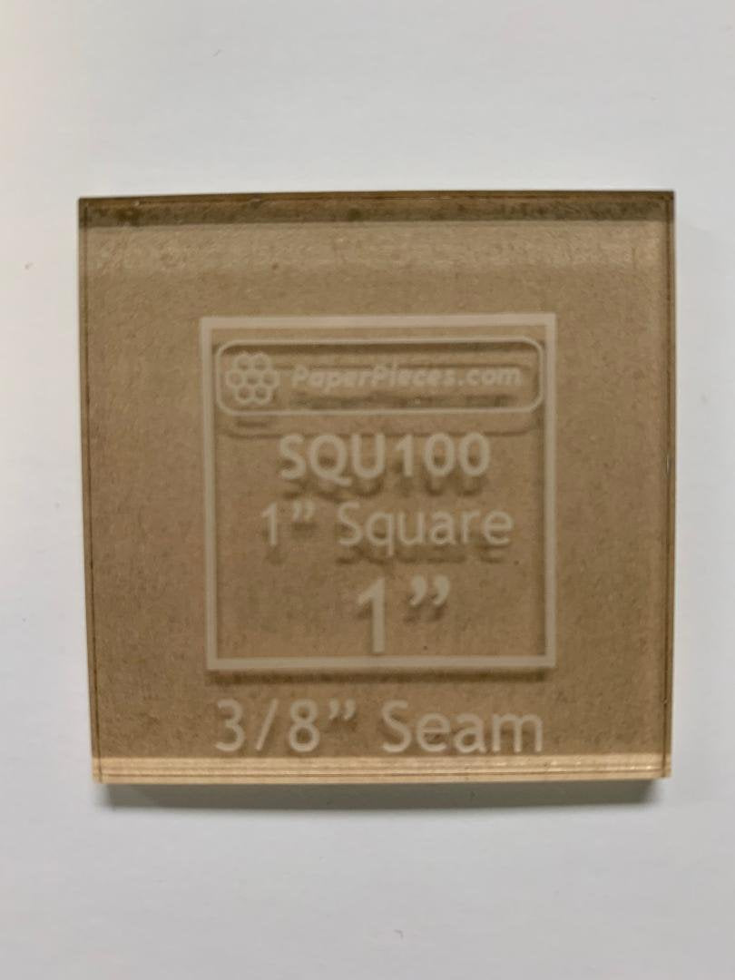 Square 1" Acrylic Template with 3/8" Seam