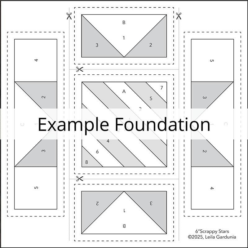 6in Scrappy Stars Foundation Pad