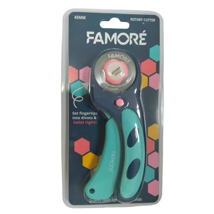 Famore rotary cutter in packaging on a white background