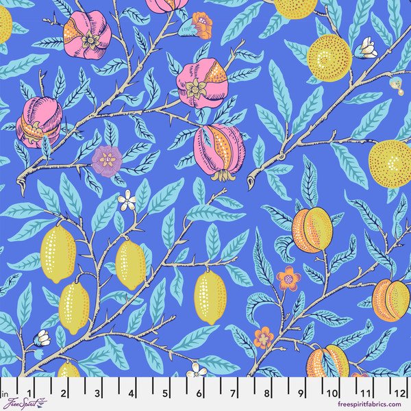 Sale -  Fruit in Cobalt | Kaffe Fassett x Morris &amp; Co. | PWKW010.COBALT