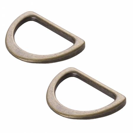ByAnnie Antique Brass D-Ring 1 in – Set of Two