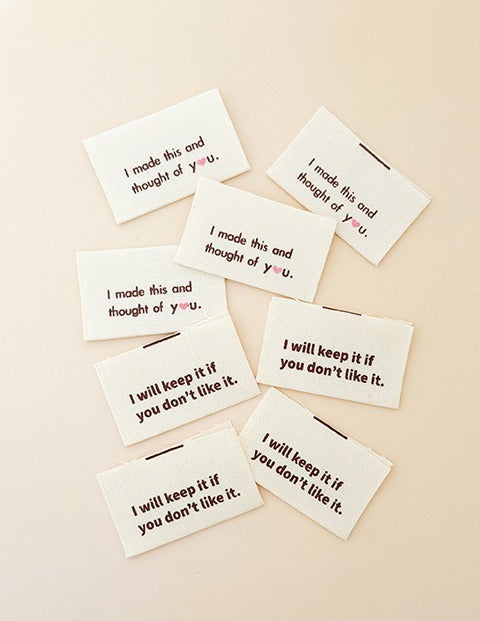 I Will Keep It Cotton Labels  | Minki Kim
