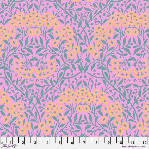 Michaelmas in Pink | Kaffe Fassett x Morris &amp; Co. | PWKW007.PINK