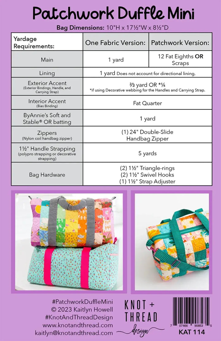 Patchwork Duffle Mini | Knot + Thread design