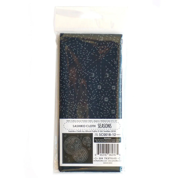 Sashiko Cloth Seasons in Navy | QH Textiles