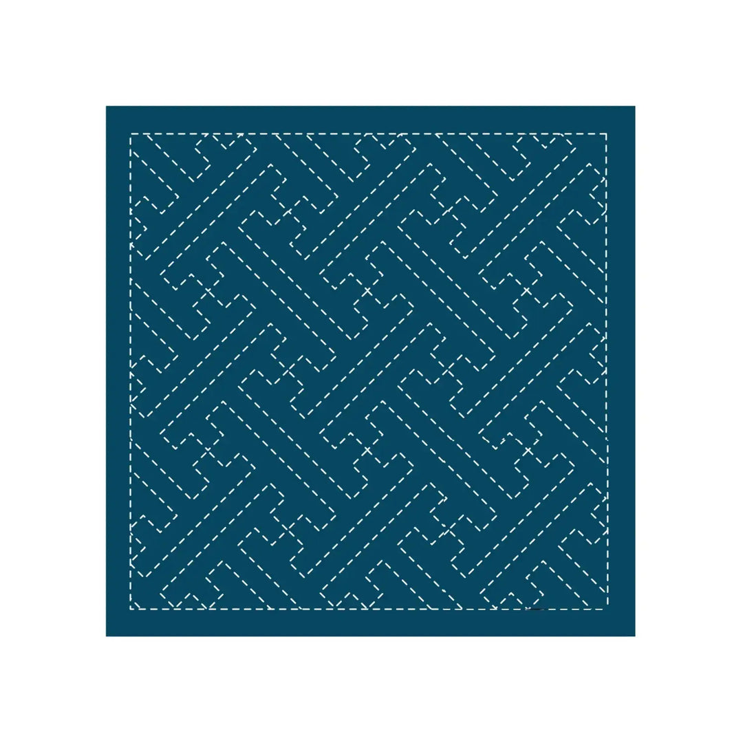 Sashiko sampler Traditional Design Saya-gata Navy