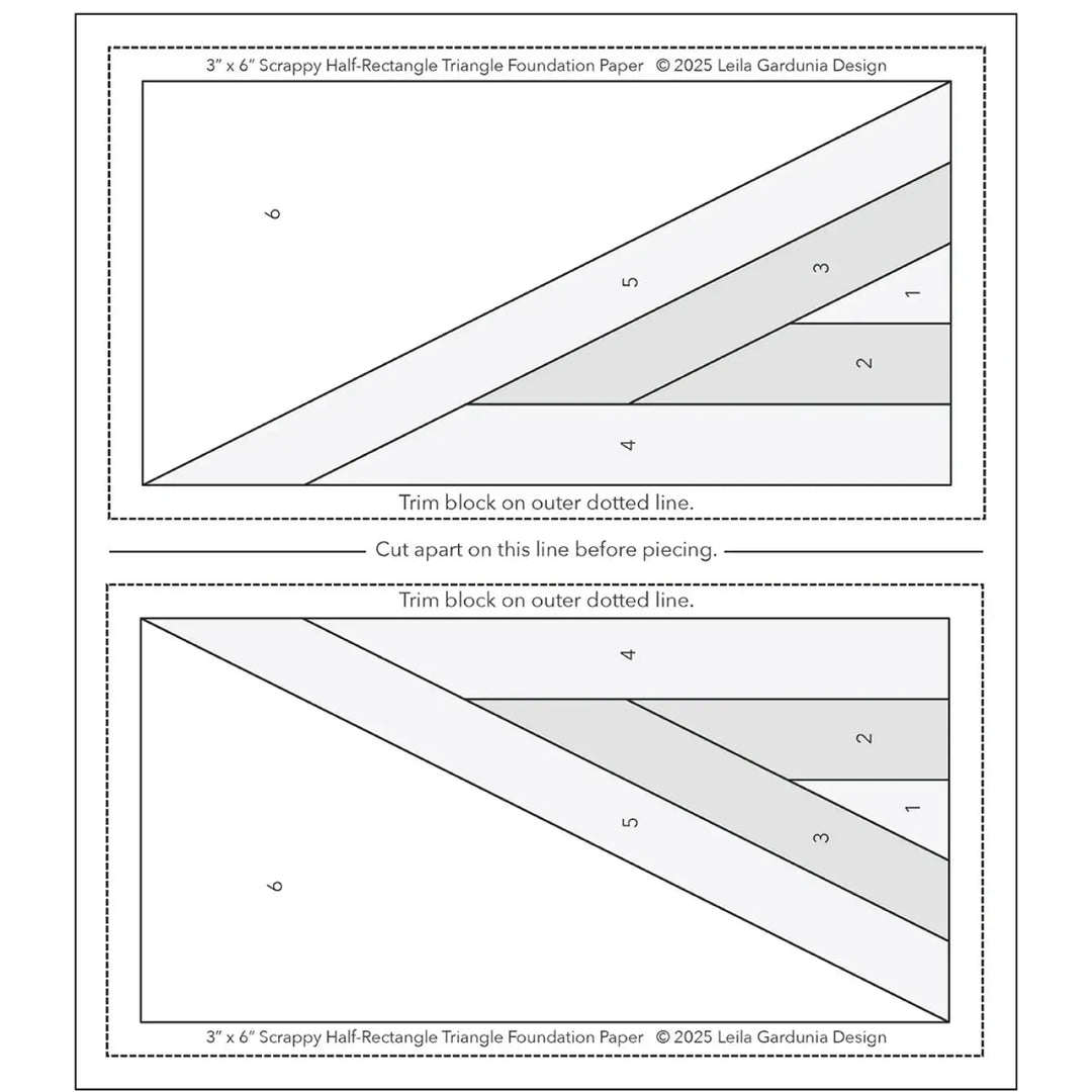 Scrappy Half-Rectangle Triangle Foundation Pad