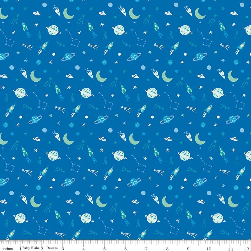 To the Moon in Cobalt | Brave Your Way by Cayla Naylor Designs | C18313-COBALT