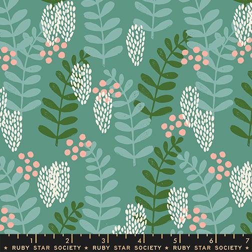 Fern Dell in Dark Green | Reimagined Landscapes by Jen Hewett | Ruby Star Society