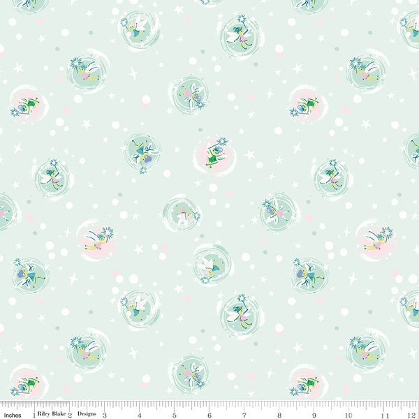 Forever Neverland | Tink in Mist | Jill Howarth | Riley Blake | C15904-MIST | Peter Pan Fabric