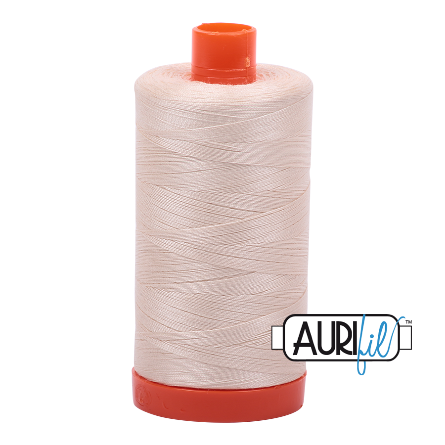 50wt Aurifil Light Sand 100% Cotton Mako Thread | #2000
